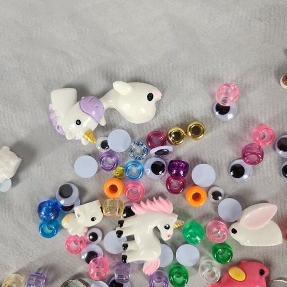 Lot of Craft Embellishments Plastic 3D Unicorn Bunny Whale Lady Bug Google Eyes - Picture 4 of 8
